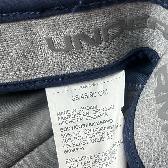 Under Armour Mens Matchplay Golf Shorts 10" Blue Size 38 - Picture 3 of 6